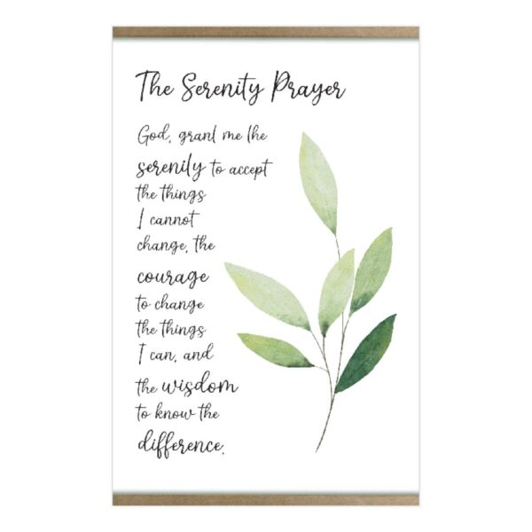 Canvas Hanging Wall Art - Serenity Prayer 18"x12" 128 2268 0