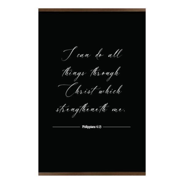 Canvas Hanging Wall Art - Phillipians 4:13 - 18"x12" 128 2272 0