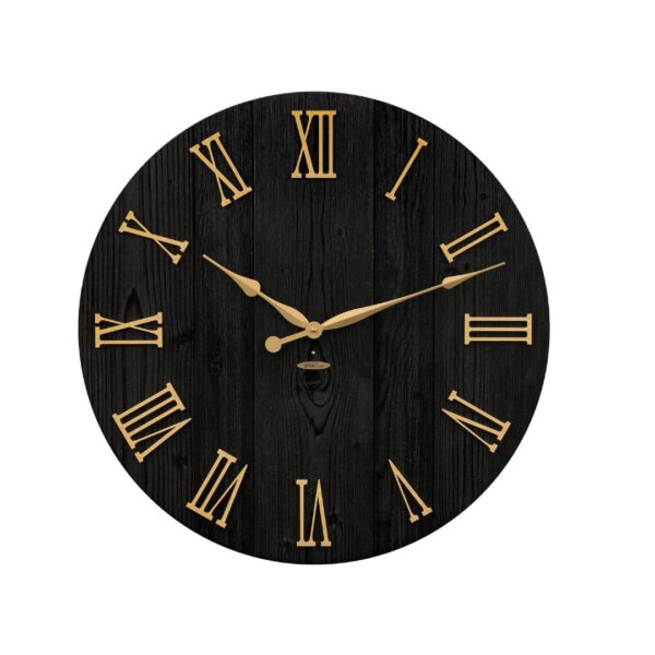 Black & Gold UltraTone Clock 28"x28" 128 2304 0