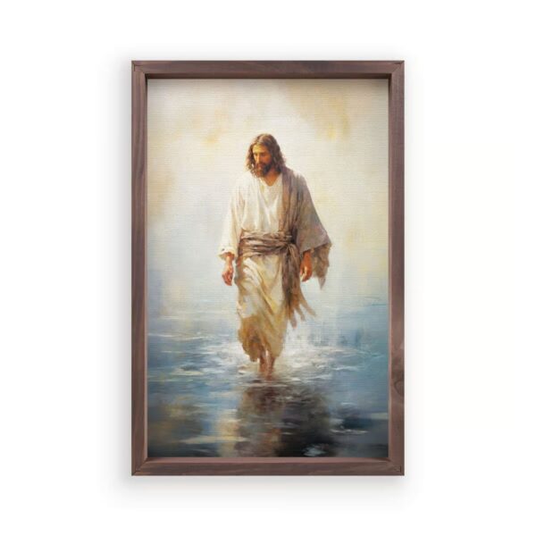 Framed Wall Art - Jesus Walking On The Water - 16"x24" 128 2386 0