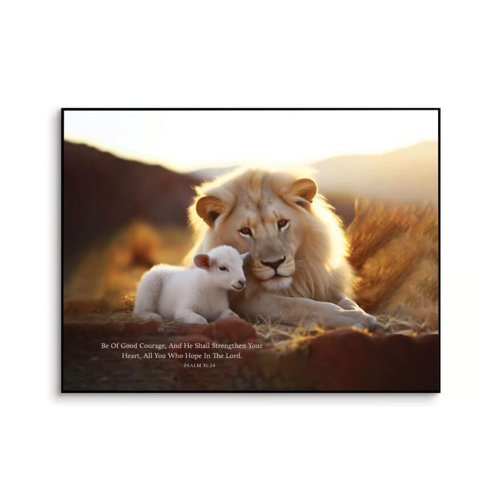 Image of Wall Plaque – Be Of Good Courage – 12″x16″