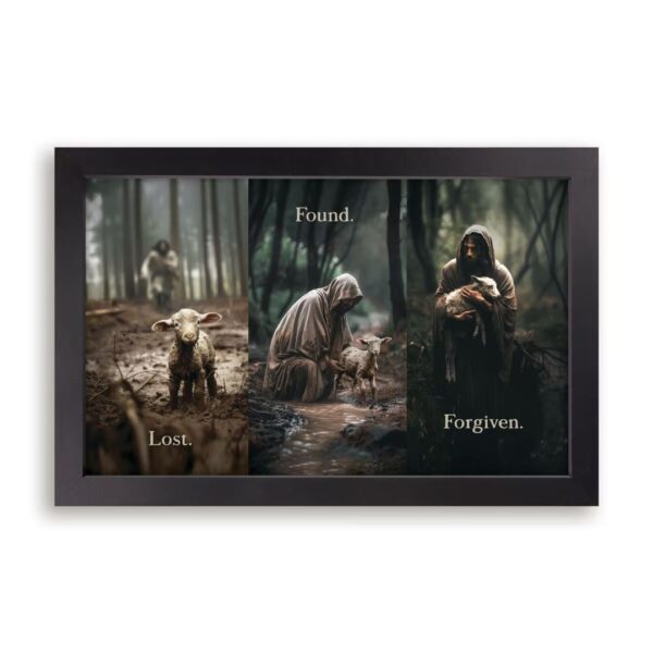 Framed Wall Art - Lost Found Forgiven - 16"x25" 128 2416 0