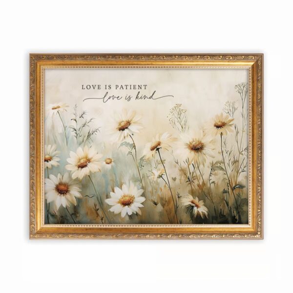 Gold Framed Wall Art - Love Is Patient - 13"x17" 128 2488 0