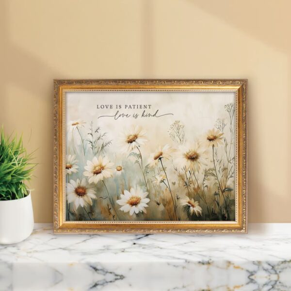 Gold Framed Wall Art - Love Is Patient - 13"x17" 128 2488 1