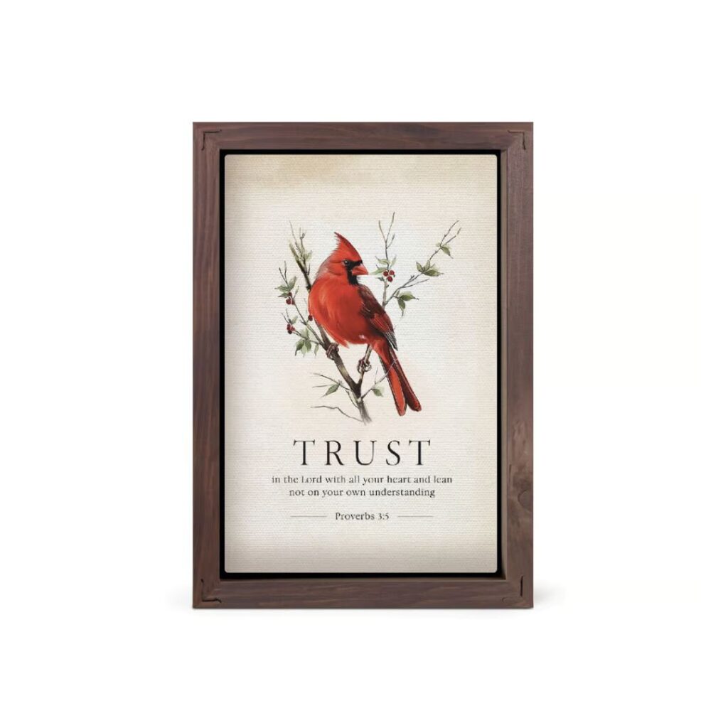 Image of Framed Wall Art – Trust In The Lord – 5″x7″