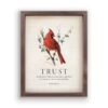 Framed Wall Art - Trust In The Lord - 13"x17"