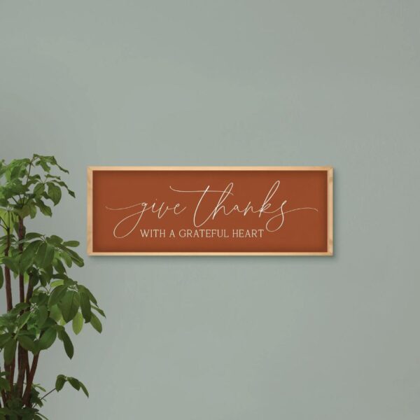 Framed Wall Art - Give Thanks - 13"x35" 128 2524 1