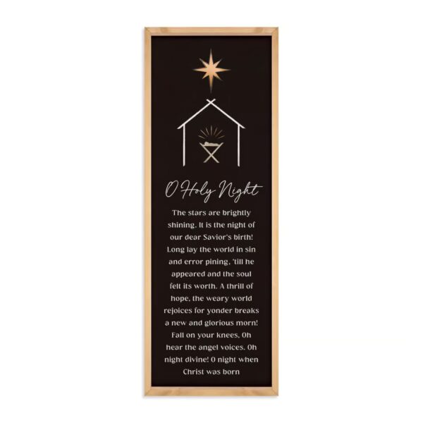 Framed Wall Art - O Holy Night - 13"x35" 128 2525 0