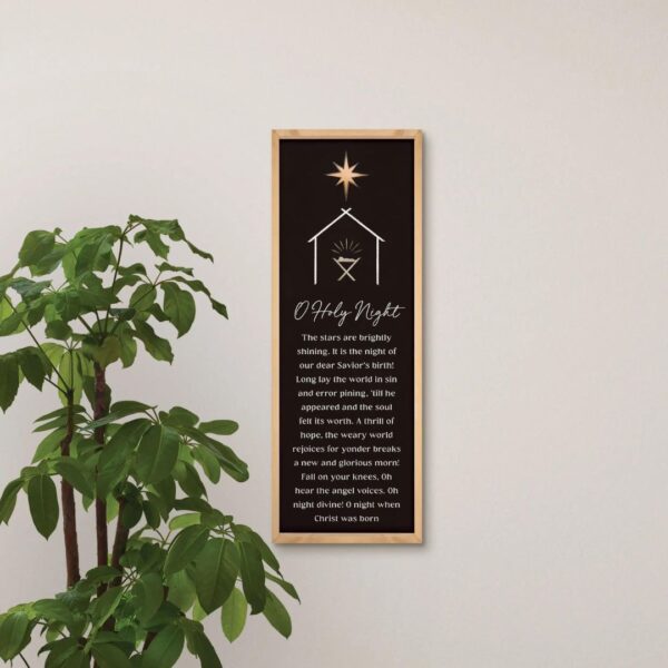 Framed Wall Art - O Holy Night - 13"x35" 128 2525 1