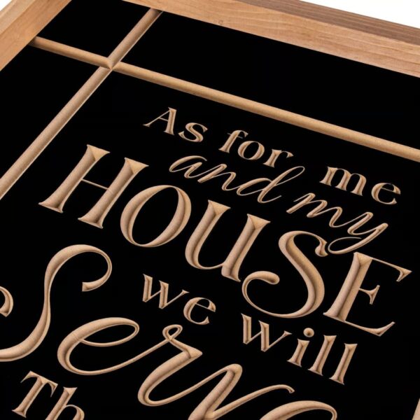 Framed Wall Art - As For Me And My Houset - 21"x21" 128 2527 2