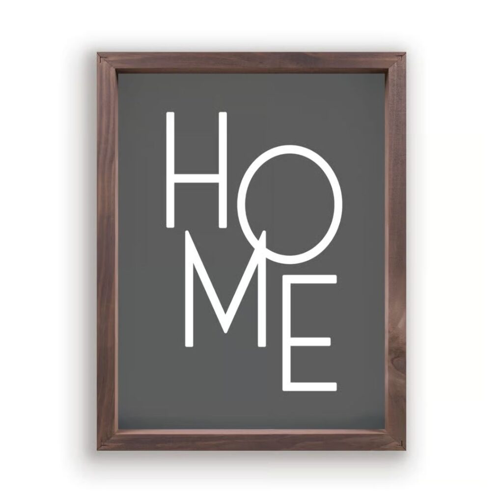Image of Framed Wall Art – Home – 12″x16″