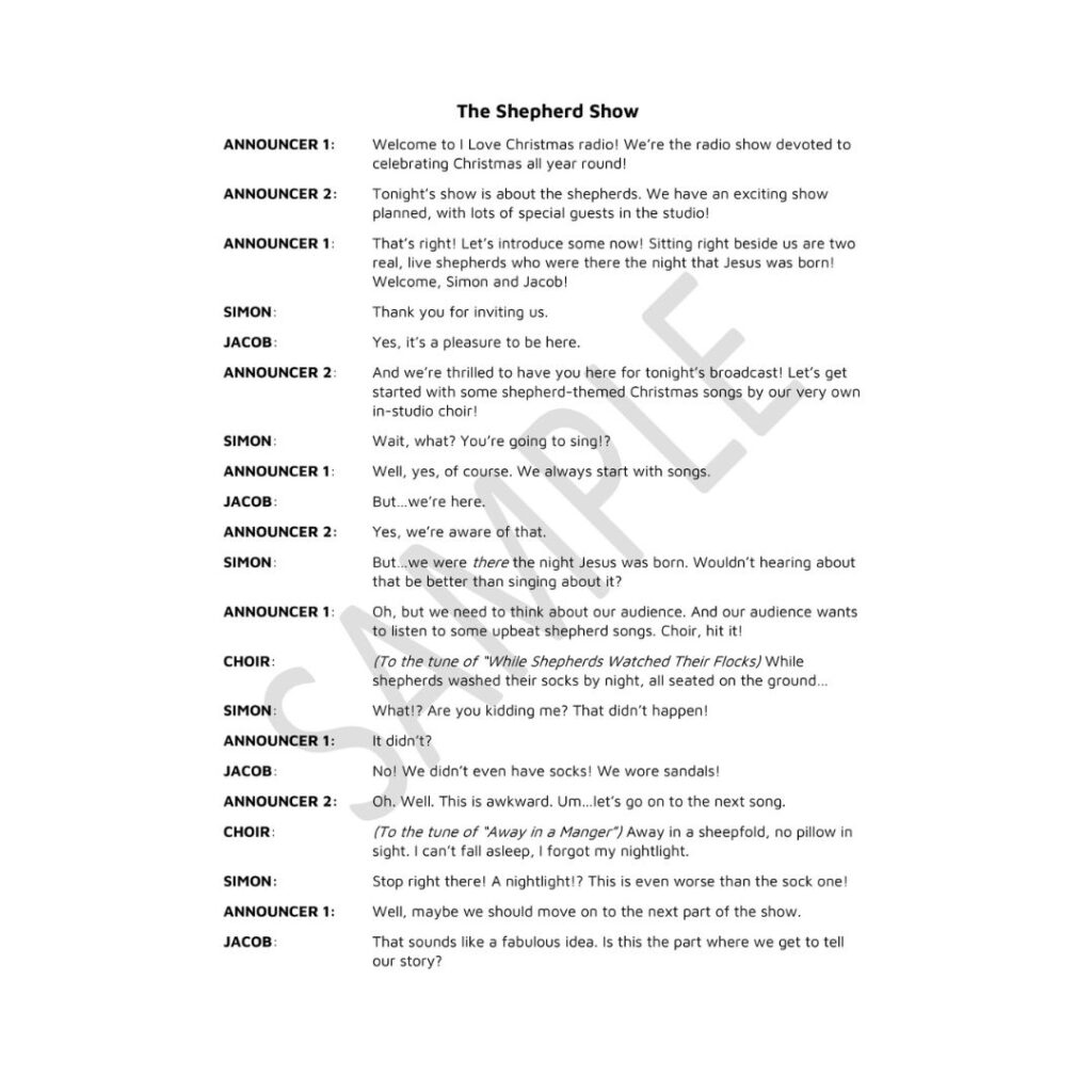 Image of The Shepherd Show – Script