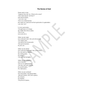 Image of The Names of God – Script