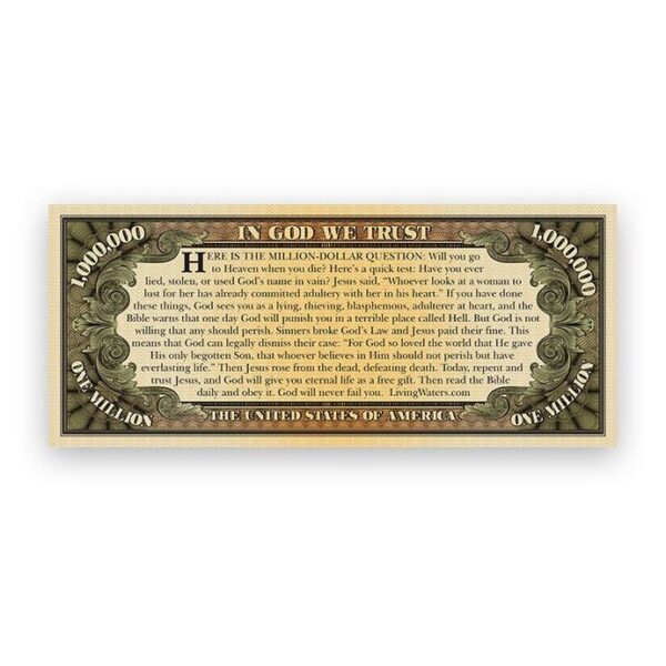 Tract Halloween Million Dollar Bill - 100 pk 116 0651 2