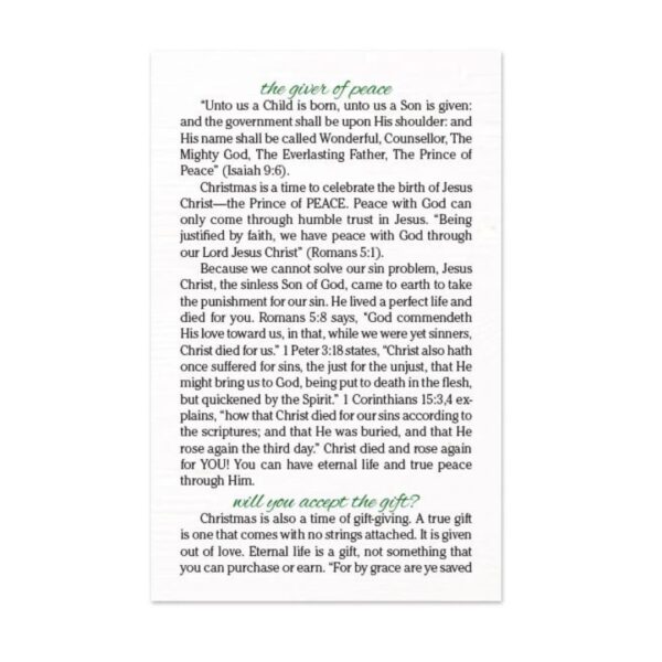 Tract: True Peace NKJV 100pk 116 6010 2