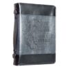 Bible Cover Classic Black/Gray Be Strong Josh. 1:9 - Image 4