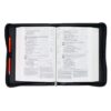 Bible Cover Classic Black/Gray Be Strong Josh. 1:9 - Image 5