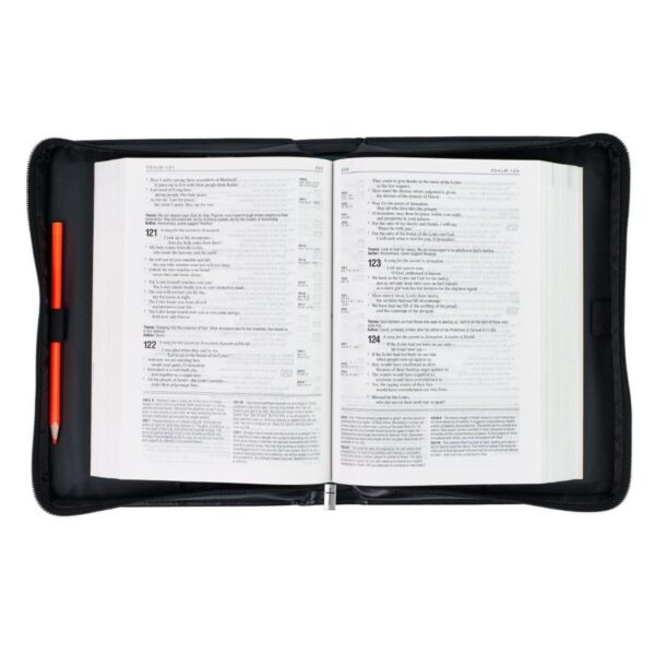 Bible Cover Classic Black/Gray Be Strong Josh. 1:9 124 1820 4