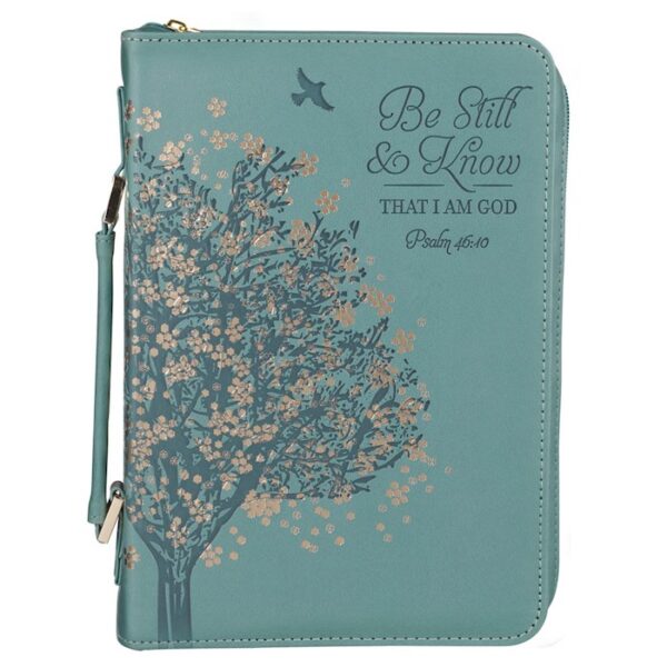 Bible Cover Fashion Teal Be Still Ps. 46:10 - Medium 124 1828 0