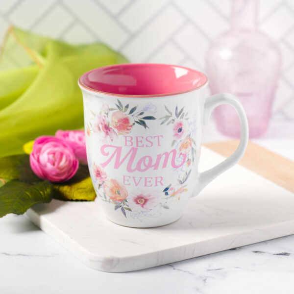 Strength & Dignity Pink Marbled Ceramic Coffee Mug - Proverbs 31:25 125 1194 3