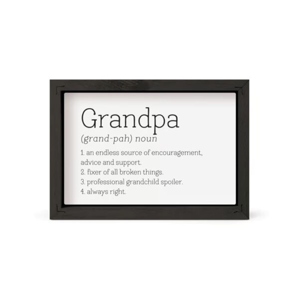 Framed Art - Grandpa Noun 7"x5" 128 2551 0