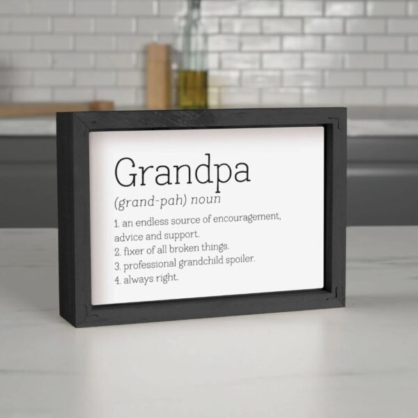 Framed Art - Grandpa Noun 7"x5" 128 2551 1