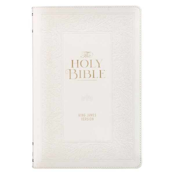 KJV Bible Giant Print Standard Faux Leather, White 206 2195 0