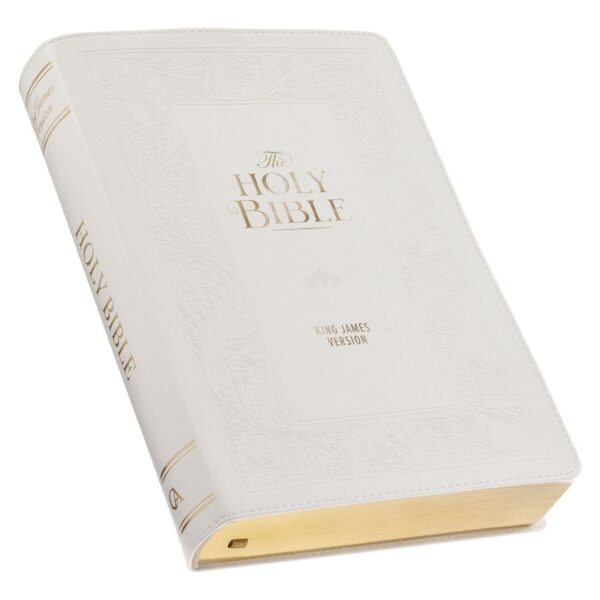 KJV Bible Giant Print Standard Faux Leather, White - Image 2