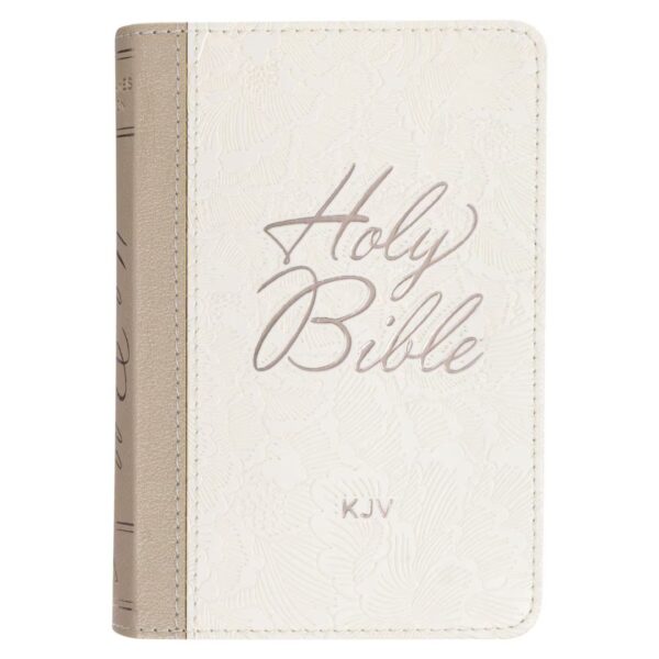 KJV Bible Mini Pocket Faux Leather, White