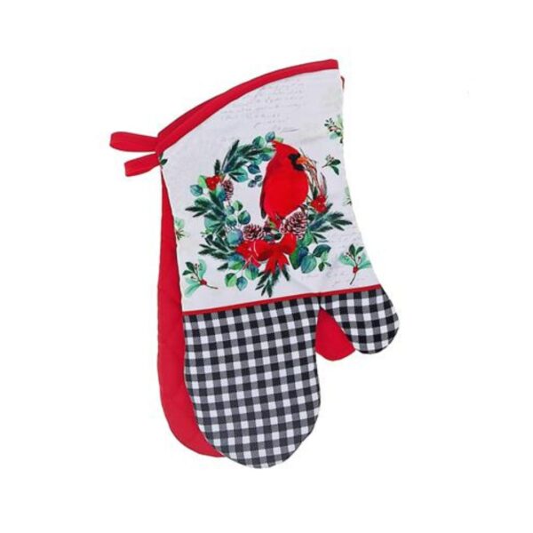 2 Pc Oven Mitts - Cardinal Wreath 328 1039 0