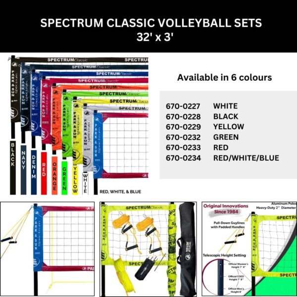 Spectrum Classic Outdoor Volleyball Set - White 670 0227 1