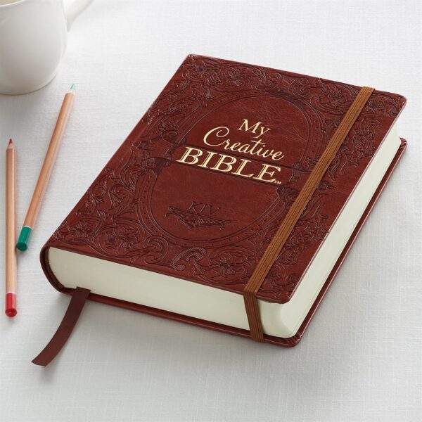 KJV Brown Faux Leather Hardcover My Creative Bible