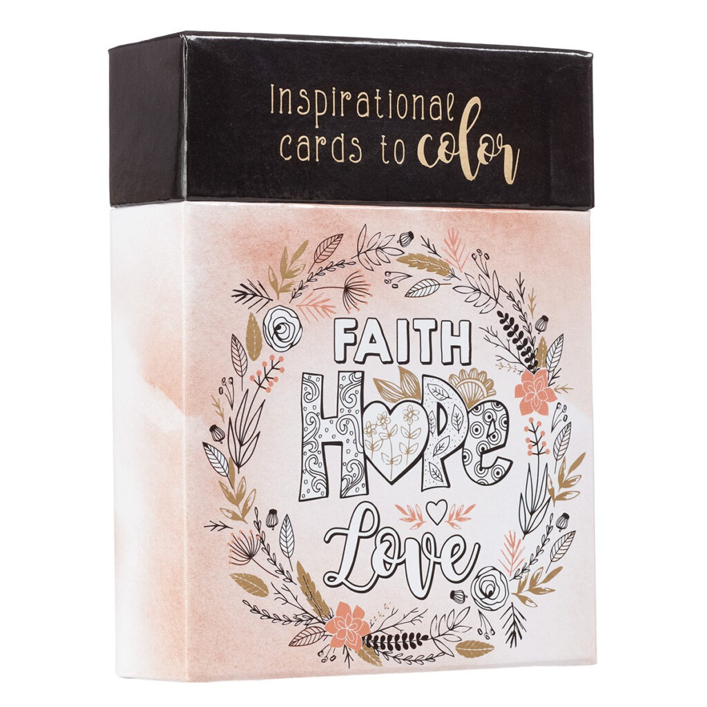 Image of Faith Hope Love Coloring Cards