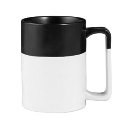 Colorblock Organic Mug - Matte Black/Matte White