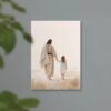 Canvas - Jesus Walking With Child 5x7 - Currently unavailable - Image 2