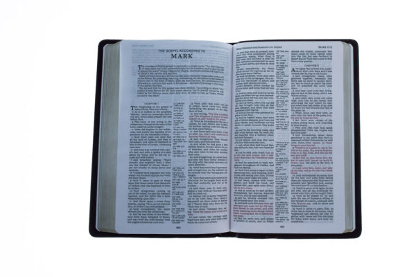 KJV, Thinline Reference Bible, Leather-Look, Burgundy, Red Letter Edition 206 0829 4