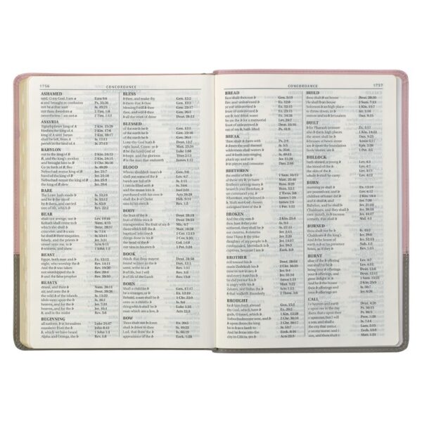 KJV Pink and Gray Faux Leather Super Giant Print Full-size Bible 206 0992 4