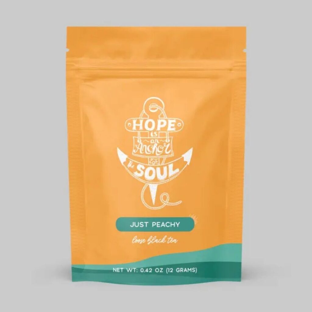 Image of Bible Verse Peach Black Tea – “Hope Is An Anchor”
