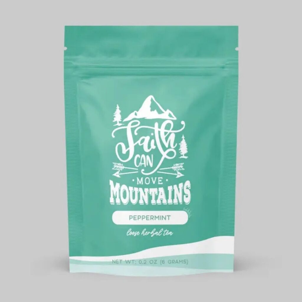 Image of Bible Verse Peppermint Herbal Tea “Faith Can Move Mountains”