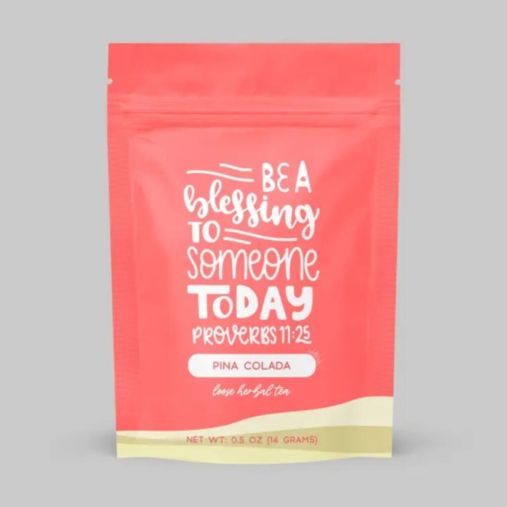 Image of Bible Verse Pina Colada Herbal Tea – Tropical, Caffeine-Free