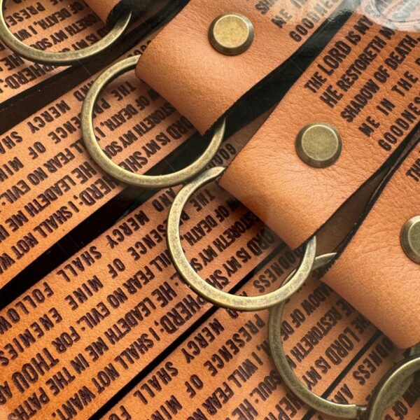 Psalms 23 Leather Keychain 465 0474 3