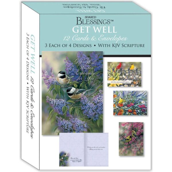 GET WELL III - Assorted Get Well Cards, Box of 12 540 0432 0