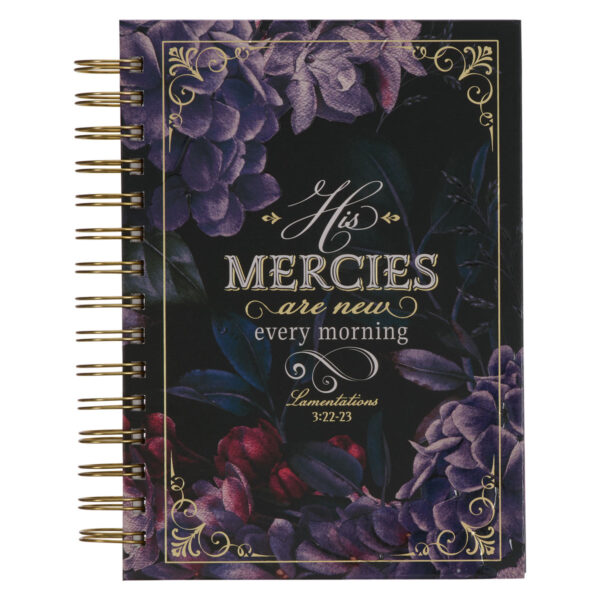 Journal Wirebound Purple Floral His Mercies Lam. 3:22-23 550 1252 0