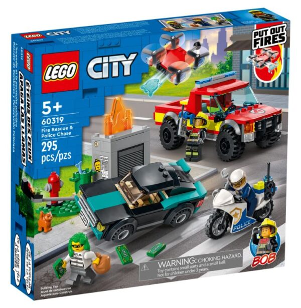 Lego City Fire Rescue & Police Chase 60319- Discontinued 660 0175 0