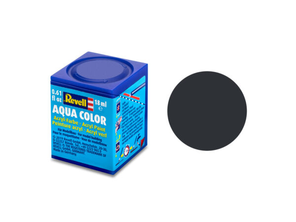 Revell Paint Aqua Color, Anthracite Grey, Matt 18ml, RAL 660 3315 0