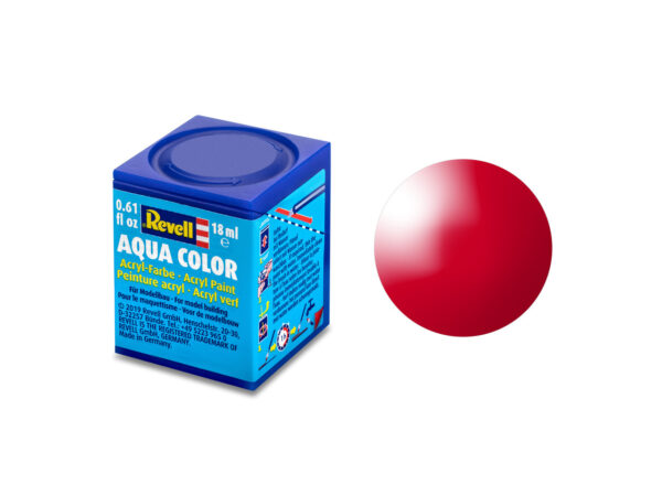 Revell Paint Aqua Color, Italian Red, Gloss, 18ml, RAL 660 3323 0