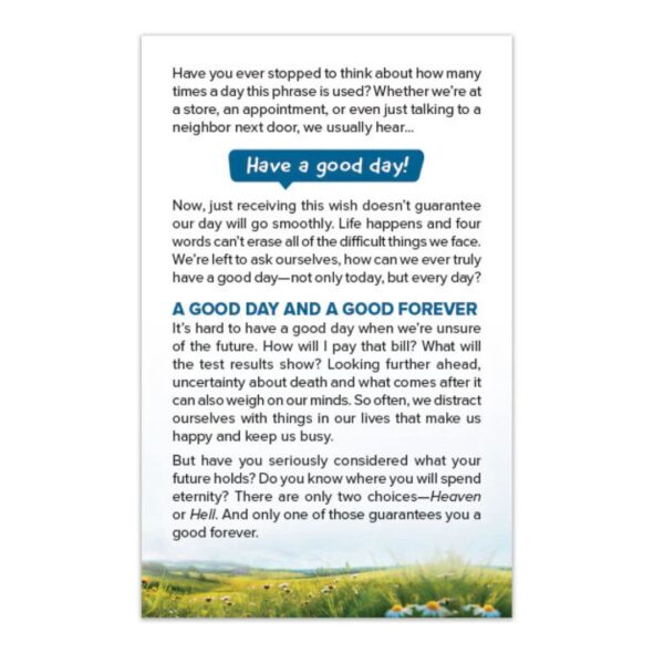 Tract: Have A Good Day NKJV 100pk - Image 2