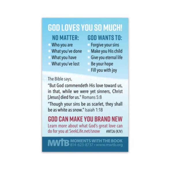 Tract: You Are Loved Snow Much! NKJV 50pk - Image 2