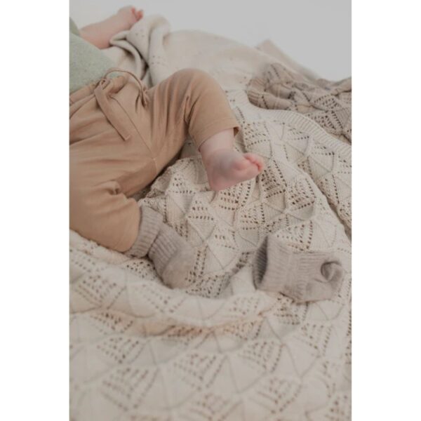 BIBS Knitted Blanket Wavy Vanilla 300 1140 1