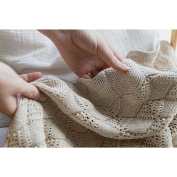 BIBS Knitted Blanket Wavy Vanilla 300 1140 2